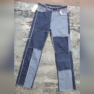 NWT Patchwork Blue Jeans
